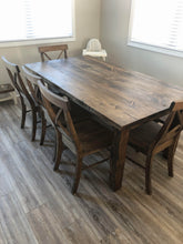 Load image into Gallery viewer, Four Leg Farmhouse Table Sets (X Bench Option Available)