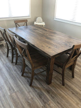 Load image into Gallery viewer, Four Leg Farmhouse Table Sets (X Bench Option Available)