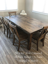 Load image into Gallery viewer, Four Leg Farmhouse Table Sets (X Bench Option Available)