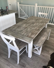 Load image into Gallery viewer, Four Leg Farmhouse Table Sets (X Bench Option Available)