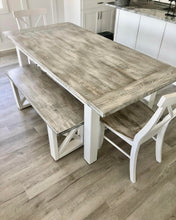 Load image into Gallery viewer, Four Leg Farmhouse Table Sets (X Bench Option Available)