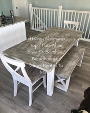 Load image into Gallery viewer, Four Leg Farmhouse Table Sets (X Bench Option Available)