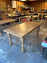 Load image into Gallery viewer, Turned Leg Farmhouse Table