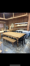 Load image into Gallery viewer, Turned Leg Farmhouse Table Sets
