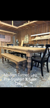 Load image into Gallery viewer, Turned Leg Farmhouse Table Sets