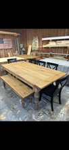 Load image into Gallery viewer, Turned Leg Farmhouse Table Sets