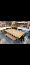 Load image into Gallery viewer, Turned Leg Farmhouse Table Sets