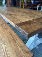 Load image into Gallery viewer, Pedestal Trestle Farmhouse Table Sets