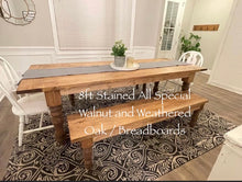 Load image into Gallery viewer, Turned Leg Farmhouse Table