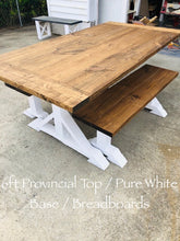 Load image into Gallery viewer, Pedestal Trestle Farmhouse Table