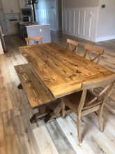 Load image into Gallery viewer, Pedestal Trestle Farmhouse Table Sets