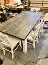 Load image into Gallery viewer, Four Leg Farmhouse Table Sets (X Bench Option Available)