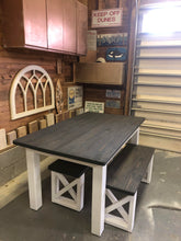 Load image into Gallery viewer, Four Leg Farmhouse + X Benches