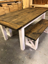 Load image into Gallery viewer, Four Leg Farmhouse + X Benches