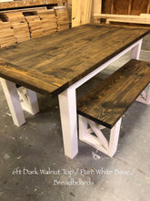 Load image into Gallery viewer, Four Leg Farmhouse + X Benches