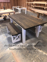 Load image into Gallery viewer, Four Leg Farmhouse + X Benches