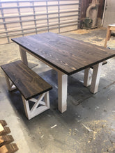 Load image into Gallery viewer, Four Leg Farmhouse + X Benches