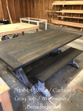 Load image into Gallery viewer, Pedestal Trestle Farmhouse Table