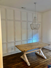 Load image into Gallery viewer, Pedestal Trestle Farmhouse Table