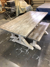 Load image into Gallery viewer, Pedestal Trestle Farmhouse Table