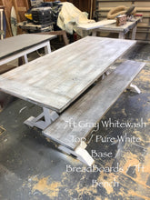 Load image into Gallery viewer, Pedestal Trestle Farmhouse Table