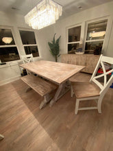 Load image into Gallery viewer, Pedestal Trestle Farmhouse Table Sets