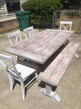 Load image into Gallery viewer, Pedestal Trestle Farmhouse Table Sets