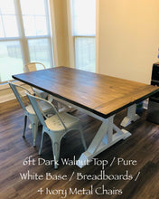 Load image into Gallery viewer, Pedestal Trestle Farmhouse Table Sets