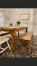 Load image into Gallery viewer, Turned Leg Farmhouse Table