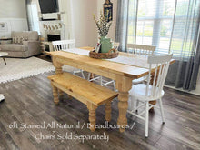 Load image into Gallery viewer, Turned Leg Farmhouse Table