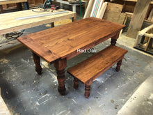 Load image into Gallery viewer, Turned Leg Farmhouse Table