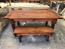 Load image into Gallery viewer, Turned Leg Farmhouse Table
