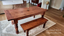 Load image into Gallery viewer, Turned Leg Farmhouse Table
