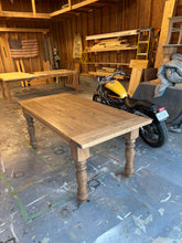 Load image into Gallery viewer, Turned Leg Farmhouse Table
