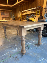 Load image into Gallery viewer, Turned Leg Farmhouse Table
