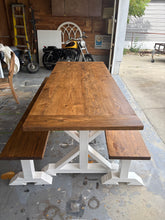 Load image into Gallery viewer, Pedestal Trestle Farmhouse Table Sets
