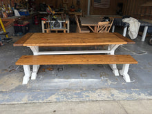 Load image into Gallery viewer, Pedestal Trestle Farmhouse Table Sets
