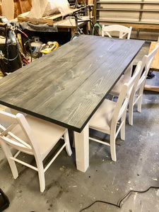 Four Leg Farmhouse Table Sets (X Bench Option Available)