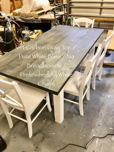 Four Leg Farmhouse Table Sets (X Bench Option Available)