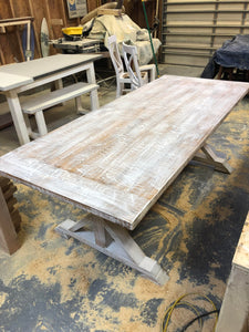 Pedestal Trestle Farmhouse Table