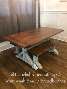 Pedestal Trestle Farmhouse Table