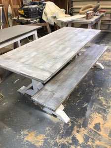 Pedestal Trestle Farmhouse Table