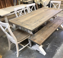 Load image into Gallery viewer, Pedestal Trestle Farmhouse Table Sets
