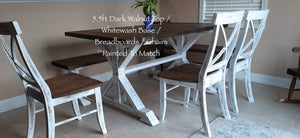 Pedestal Trestle Farmhouse Table Sets